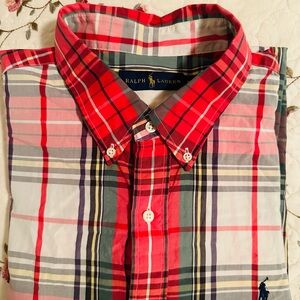 Ralph Lauren Men's Red Plaid Shirt